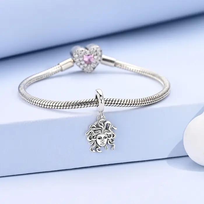 Breloques Méduse en Argent Sterling 925 perles zirconium cadeau bijoux femmes occassions spéciales