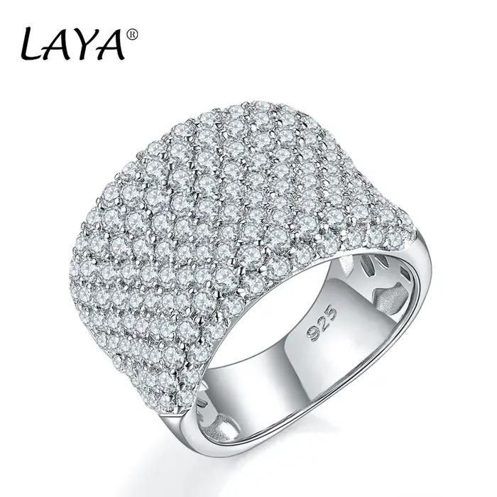 LAYA 925 en argent Sterling nouvelle mode haute qualité Zircon Vintage bague