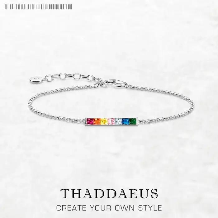 Bracelet à maillons délicats en argent regardé JO925 pour femme, comparateur de couleurs, bijoux boh