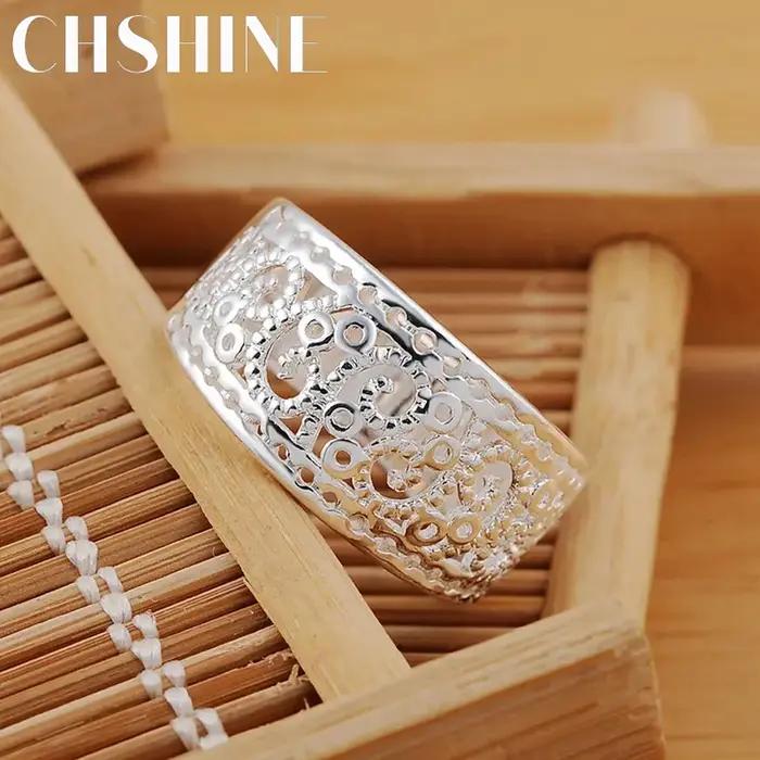 Bague à breloques mignonnes en argent Sterling 925 pour femmes, cadeau de fête de mariage, classique