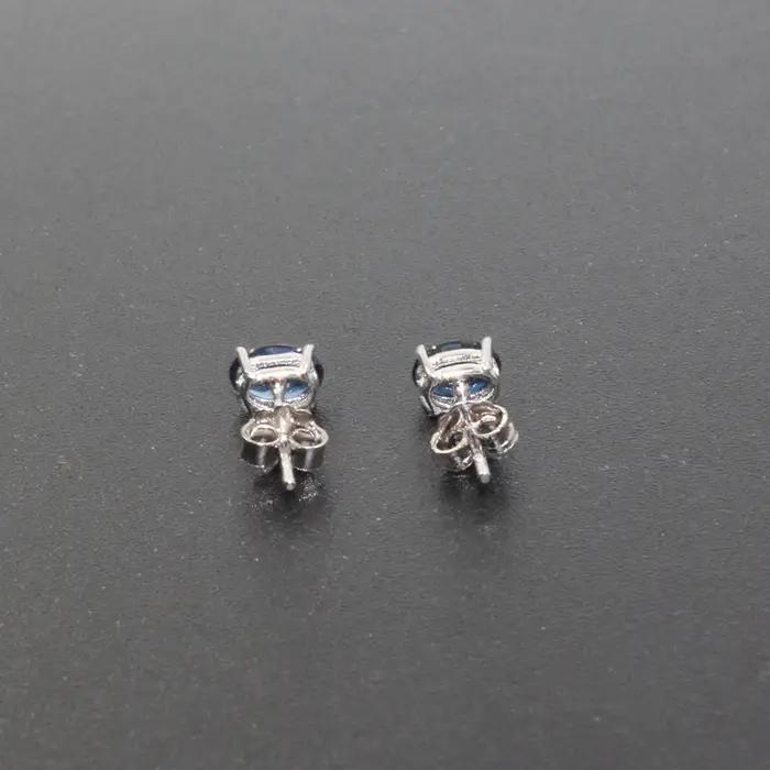Boucles d'oreilles en saphir 100% véritable pour fille