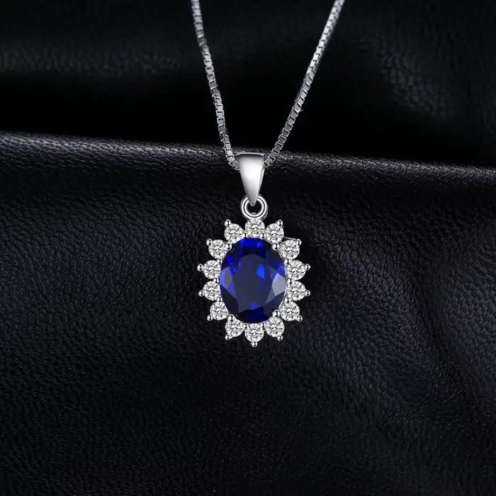 Collier pendentif princesse Diana en argent Sterling 925