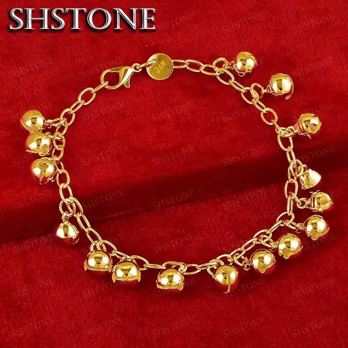 Bracelet en or 18 carats Lovely Bell élégant à offrir pour femme pour soirées et occasions spéciales