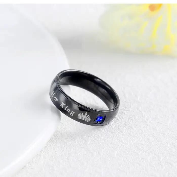 Bagues de couple romantiques en zircone cubique pour mariage, fiançailles et anniversaires, bijoux élégants pour hommes et femmes