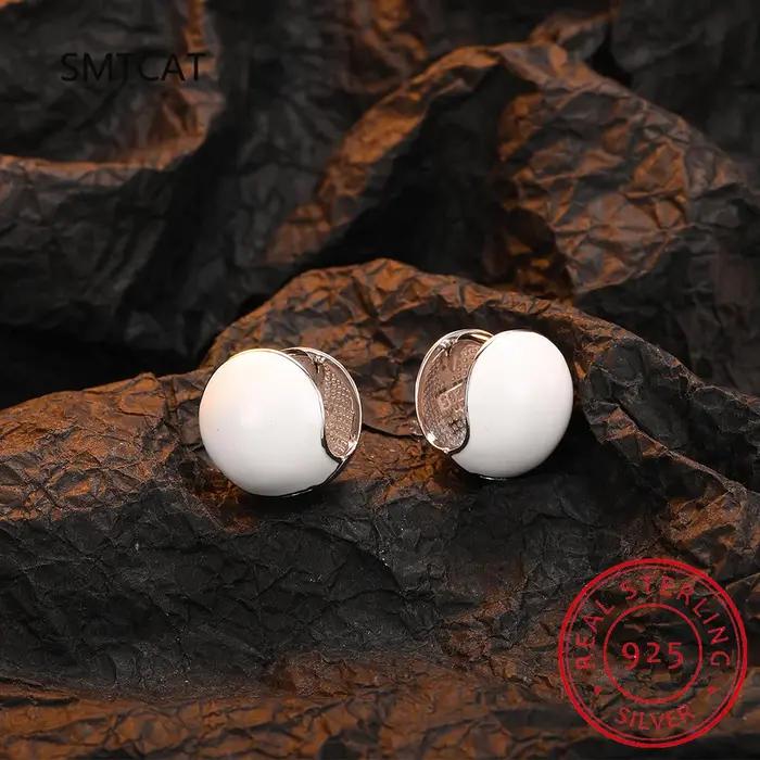 Boucles d'oreilles de luxe en argent Sterling 925