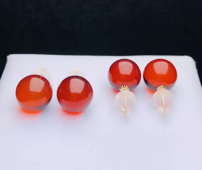 Boucle d'oreille certifiée haut de gamme en or véritable 18 carats