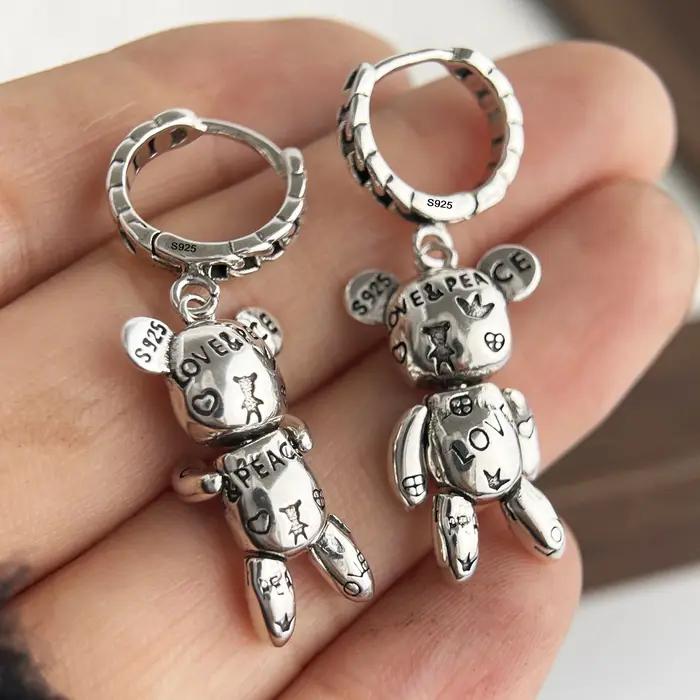 Boucles d'oreilles Vintage en argent Sterling 925 pour femmes