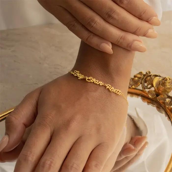 Bracelet Personnalisé avec Nom pour Femme et Enfant