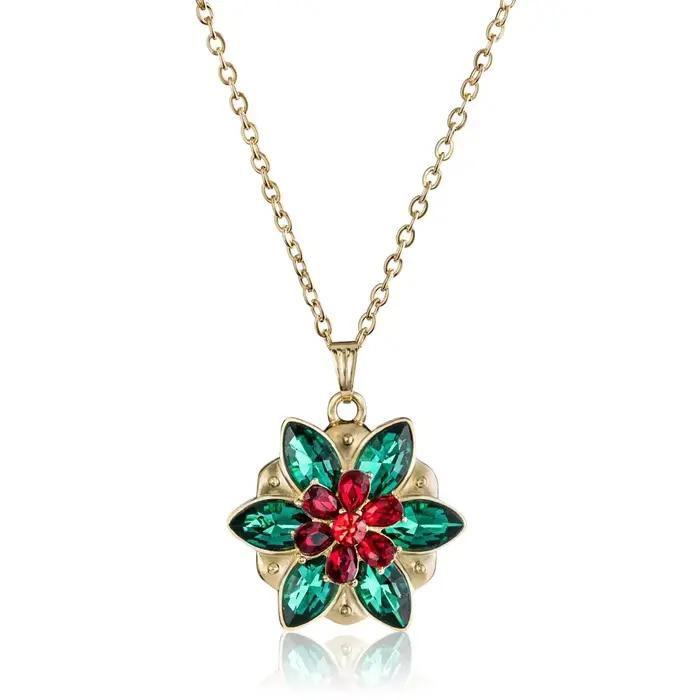Harong nouvelle mode cristal fleur Anastasia femmes collier Vintage Elsa princesse ensemble à Paris pendentif Cosplay bijoux