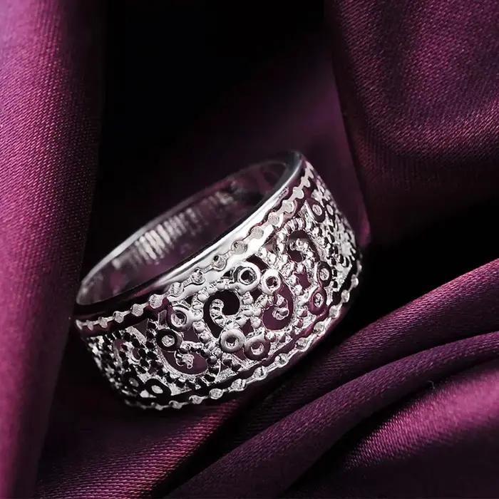 Bague à breloques mignonnes en argent Sterling 925 pour femmes