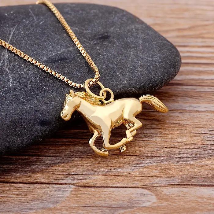 Nidin nouveauté cheval pendentif mode fête de mariage bijoux pour femmes hommes chanceux course