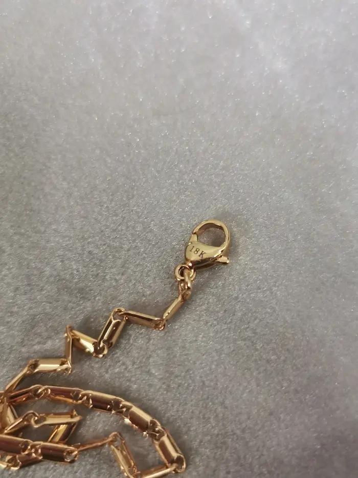 Collier géo Floral en titane et or 18 carats pour femmes