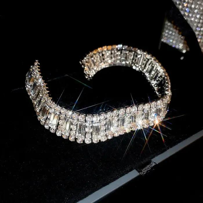 FYUAN – colliers ras de cou géométriques en cristal pour femmes