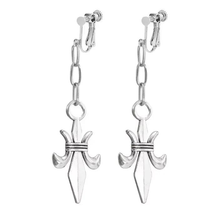 Boucles d'oreilles Cosplay Anime Misa Amane pour femmes, Y2K, croix gothique, Clip d'oreille et pendentif, collier, accessoires de Costumes d'halloween