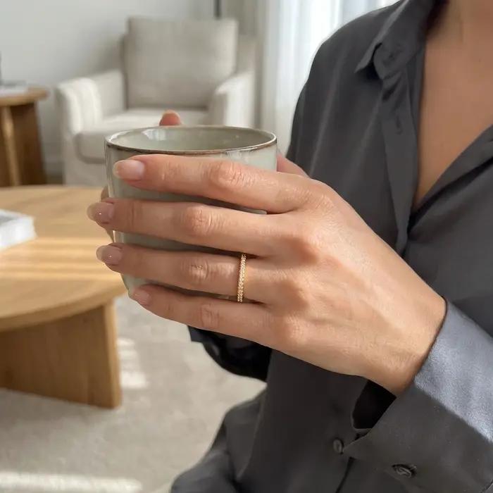 Bague Classique en Laiton Style Éternité pour Femme