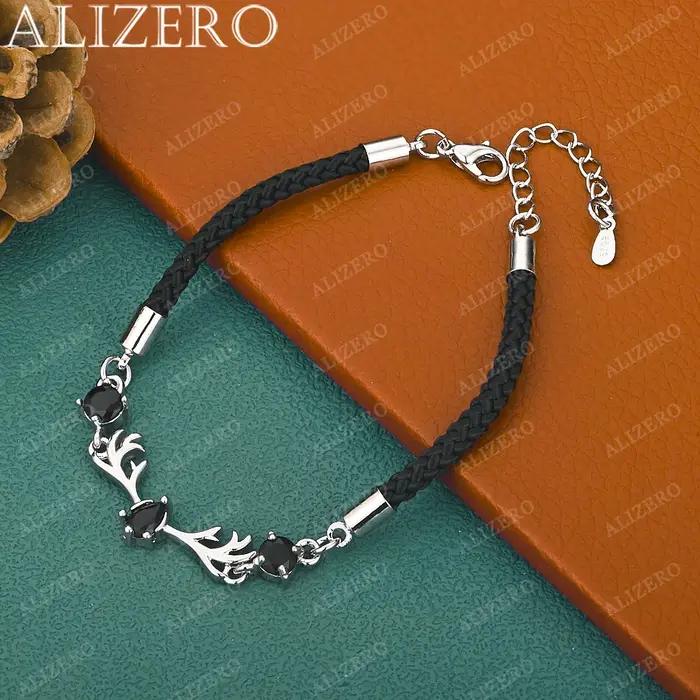 Bracelet en argent Sterling 925 avec zircon pour femmes et hommes