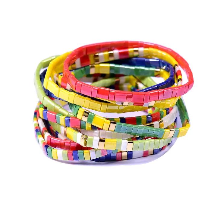 Mode Boho Bracelet pour femmes filles verre MIYUKI Tila perles