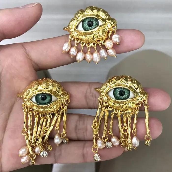 Boucles d'oreilles Vintage yeux de démon pour femmes