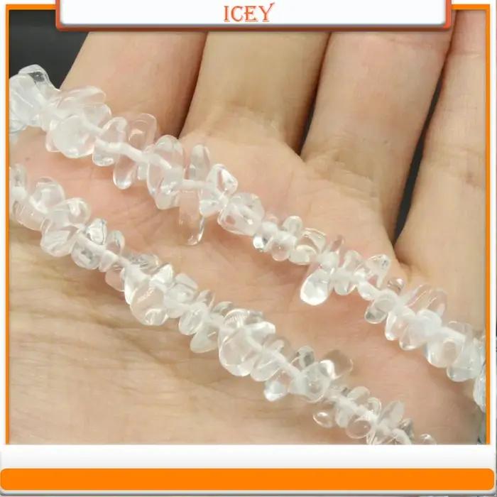 Bracelet en pierre de cristal blanc perles ovales bijoux élégants pour femmes occasions spéciales bijoux personnalisables perles de cristal à bricoler soi-même