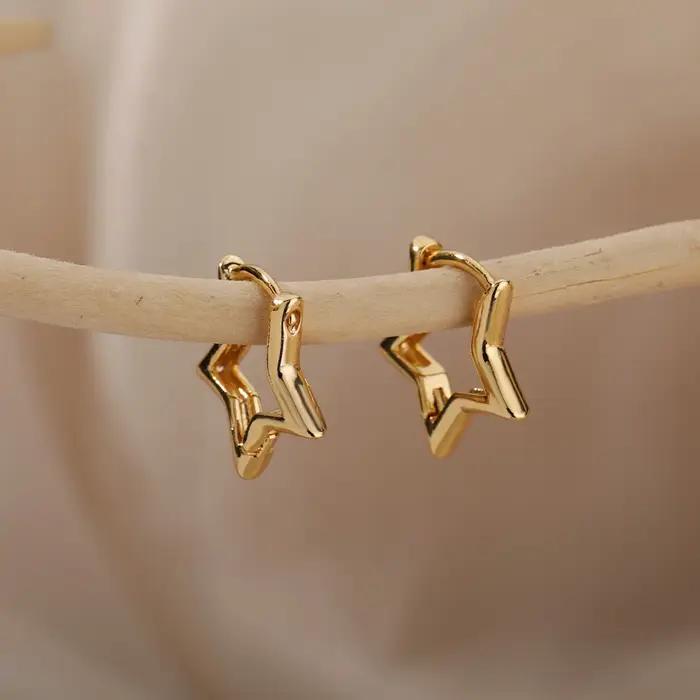 Boucles d'oreilles étoile de luxe pour femmes et filles
