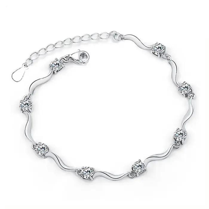 Bracelet rétro en argent Sterling 925 avec Zircon pour femmes, bijoux de charme à la mode pour fête