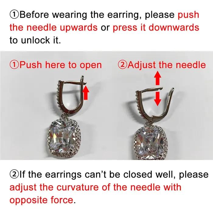 Boucles d'Oreilles Huitan en Forme de U Or Scintillant Fleurs Geometrique Luxe Mariage Zircone Cubique Nouveaux Bijoux Tendance Femme Occasions Spéciales