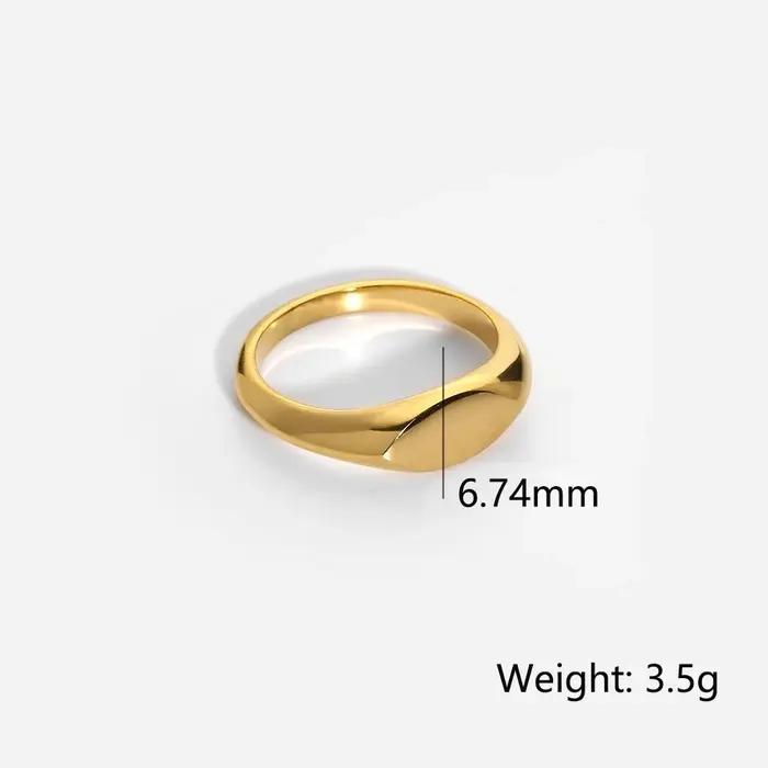 Nouveaux anneaux chevalets en acier inoxydable pour femmes Grils PVD plaqué or 18 carats anneau empilable géométrique métallique cadeau bijoux sans ternissement
