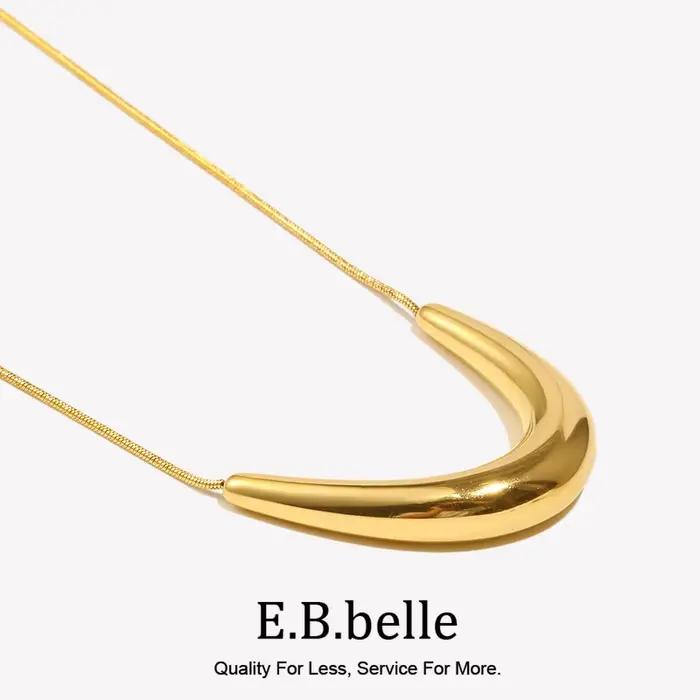 E.B.belle Périphérique Pendentif en Forme de V, Bijoux en Acier Inoxydable, Accessoires Plaqué Or 18K, Salle Sophia, JOSilver, Document, SION L