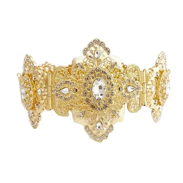 Bijoux De Luxe En ou Style Marocain Clip Fleur Creuse Arad Mariage Dérsynchronisation Patients Environnement accessoire