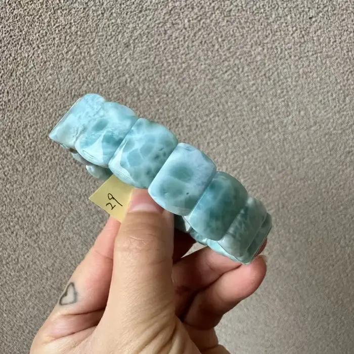 Bracelet en larimar naturel pectolite de cuivre pour femmes style sportif occasion spéciale partys occasions particulières cadeaux