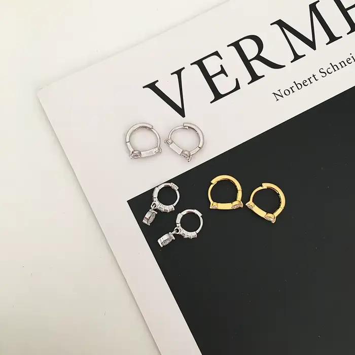 Boucles d'oreilles en argent Sterling 925, exquise, Petite, Simple, Style Unique, élégant, à la mode, léger, luxueux, accessoires d'oreille pour femmes