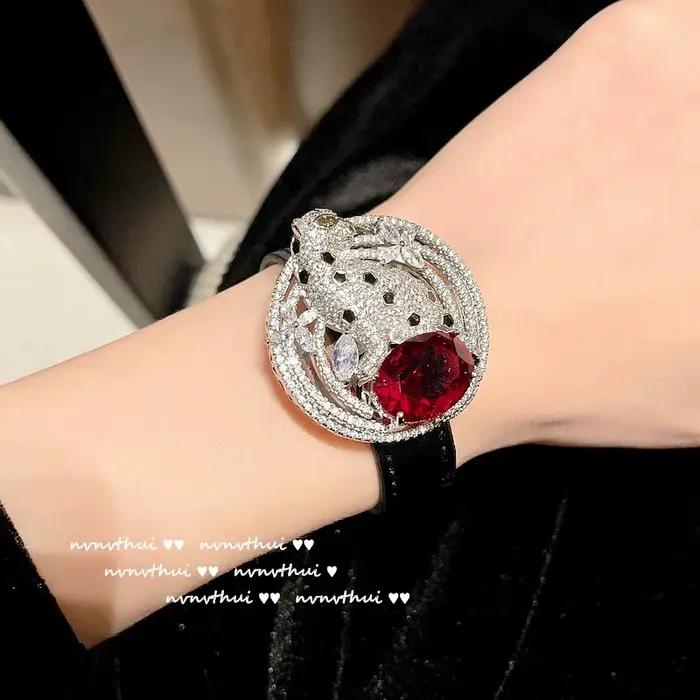 Bracelet léopard en argent S925