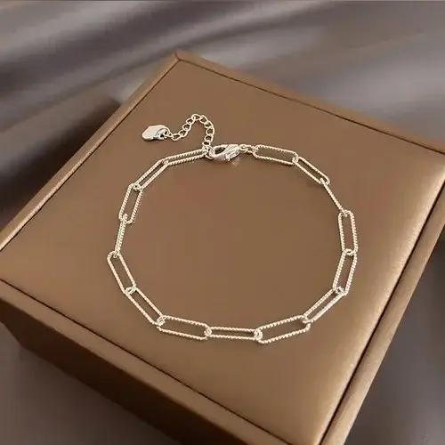 Bracelet en argent sterling 925 avec nœuds et perles partielles pour femme, nouveau bijou simple et