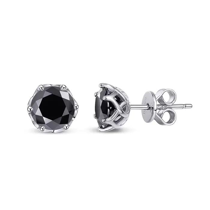 MooYA-Boucles d'Oreilles en Moissanite pour Femme et Fille, Bijoux Fins en Argent S925, Vert, Noir,