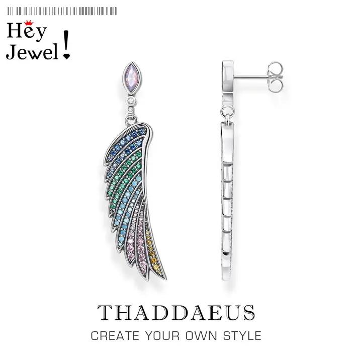 Boucles d'oreilles en forme d'aile d'oiseau, arc-en-ciel, style bohème, cadeau pour femmes, bijoux f