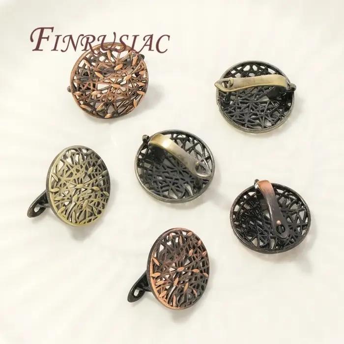 Fermoirs de boucles d'oreilles en bronze antique pour hommes et femmes