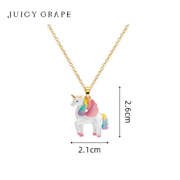 Collier pendentif licorne tendance 2026 JUICY GRAPE pour femmes