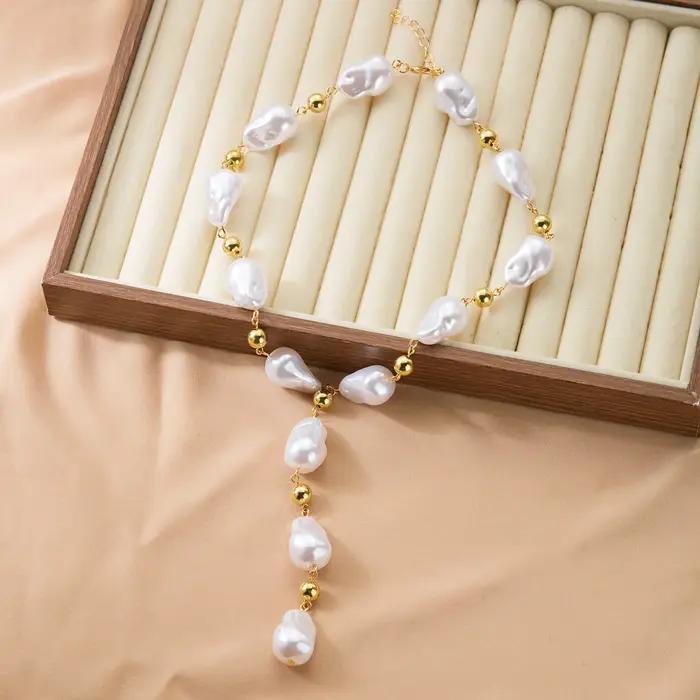 Collier Baroque en forme de Y pour femmes