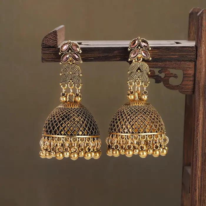 Boucles d'oreilles ethniques couleur or pour femmes