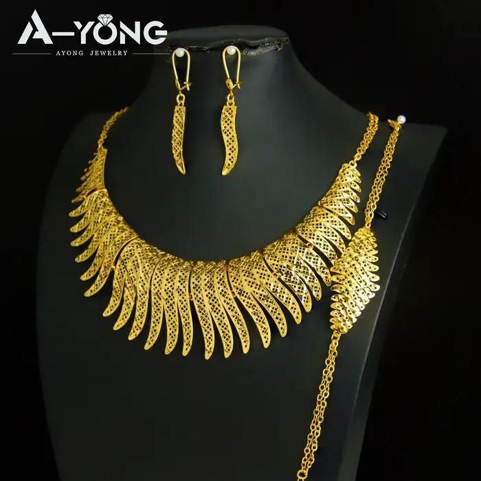 Ensemble de bijoux de mariage en or ethnique kurde de luxe