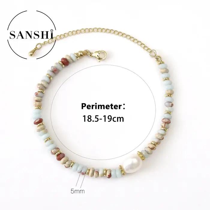Bracelet de perles serpentines naturelles de Style station bohème pour femmes