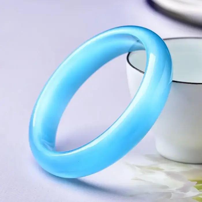 Bracelet en pierre œil de chat bleu
