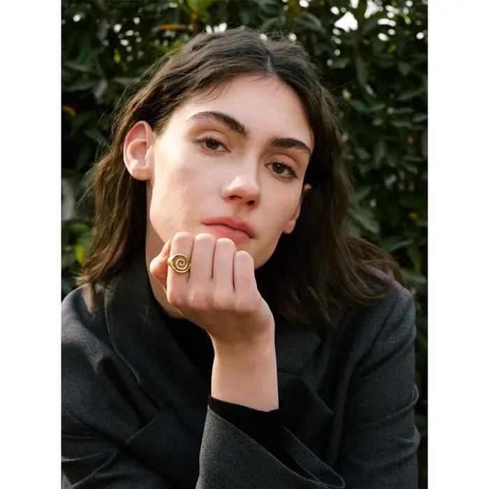 Yhpup-Bague de la série ChimConch Ocean pour femme, bijoux de doigt en or véritable, sweat-shirts plaqués, accessoires de charme, compte tenu de la mode, taille 6789