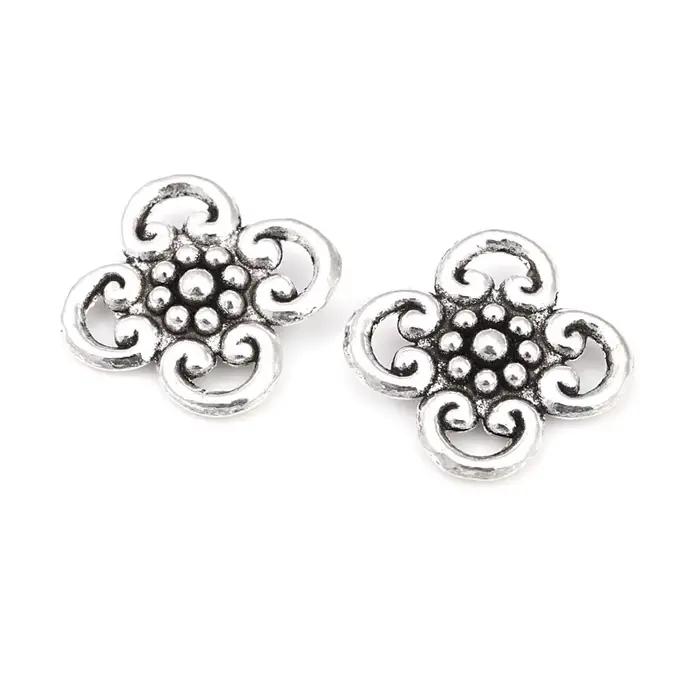 Fleur de vigne en alliage de zinc bronze antique pour femmes, breloques allergiques, bijoux de bricolage, fournitures exécutives, collier, boucles d'oreilles, accessoires