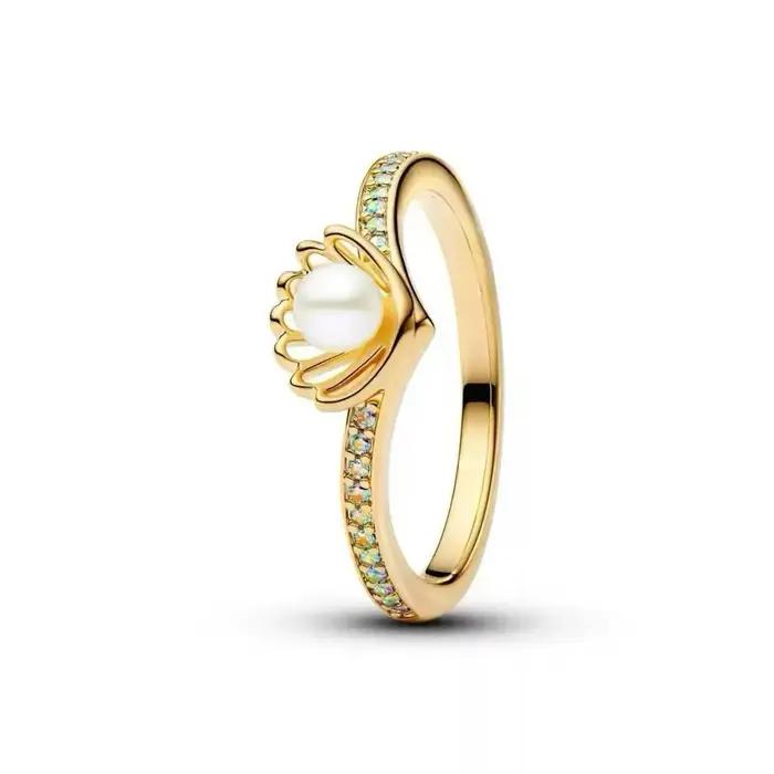 Bague « Maman » en argent sterling S925 avec fleur et zircon