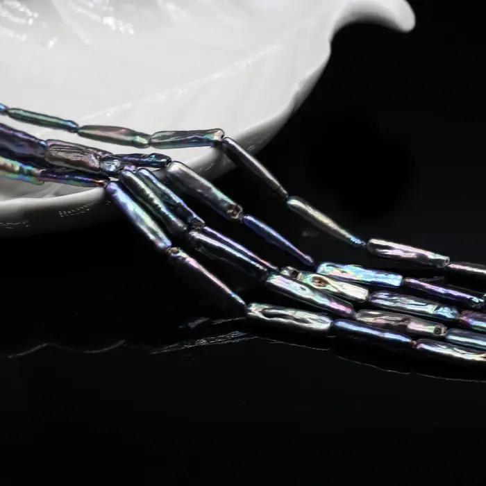 Perles baroques naturelles d'eau douce noires pour la création de bijoux et accessoires élégants occasions spéciales