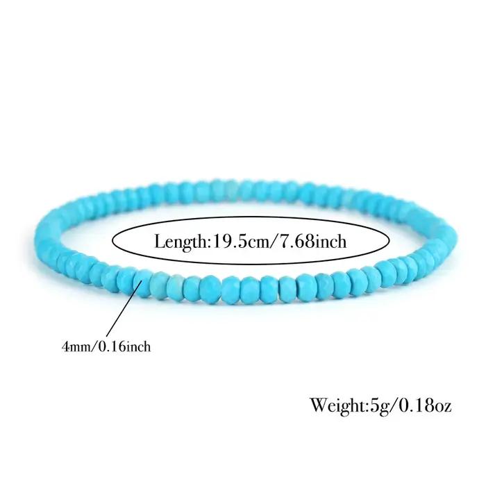Bracelet de perles de pierres précieuses colorées pour hommes et femmes