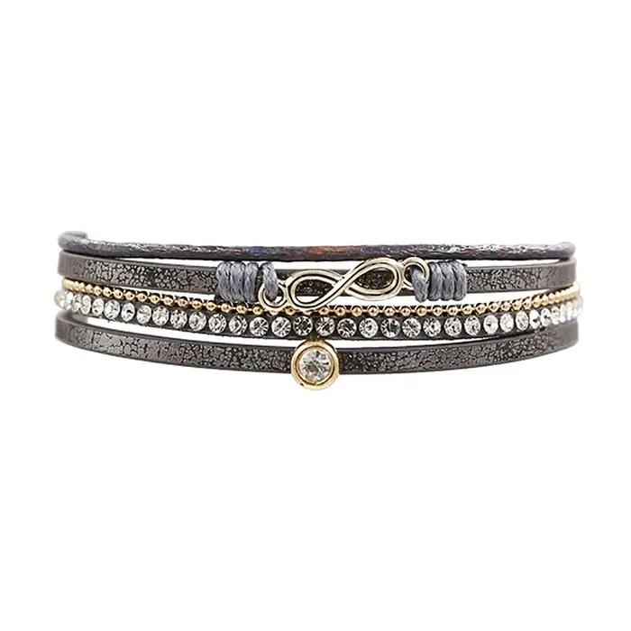STRATHSPEY – bracelet en cuir strass pour femme