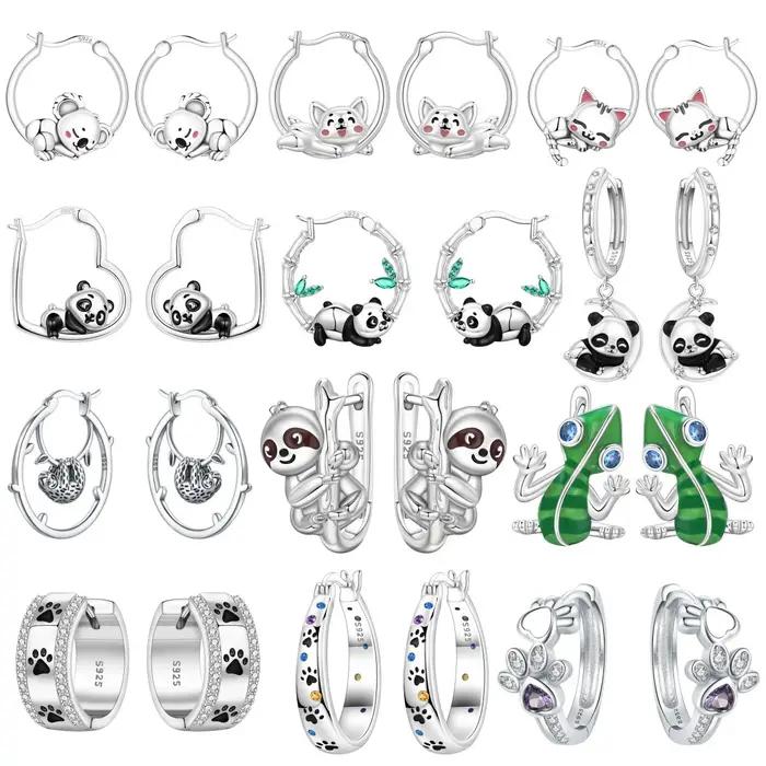 MISEFF – boucles d'oreilles en argent Sterling S925