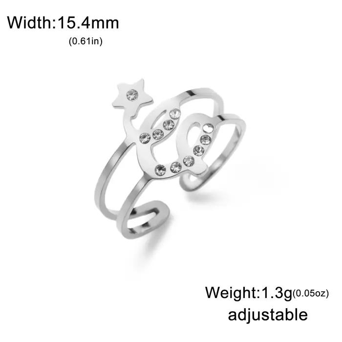 COOLTIME – bague arbre de noël pour femmes, en acier inoxydable, ouverte, cadeau d'anniversaire, bijoux, vente en gros, nouveau